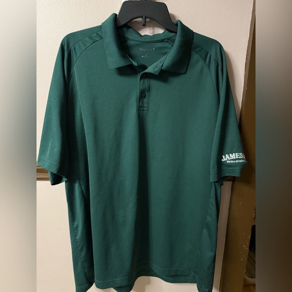 Jameson Irish Whiskey Green Sport-Tek Dri-Mesh Pro Polo Mens Size XL